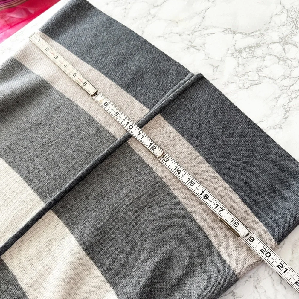 Talbots‎ 100% Merino Wool Neutral Stripe Open Front Cardigan Swearer Size Small